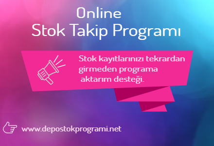 online stok takip programında excelden veri aktarımı yapilir.