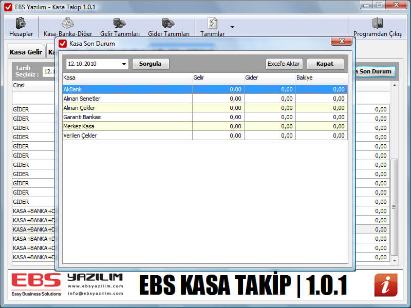 Kasa Programı: Son durum raporu