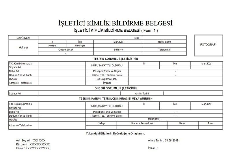 1774 Sayılı kimlik bildirme kanunu form 2