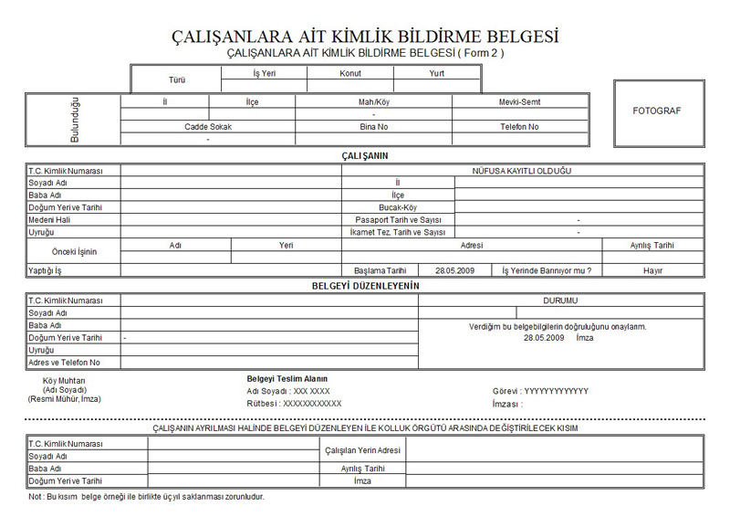 İşletİcİ kİmlİk bİldİrme belgesİ (form 1 pdf)